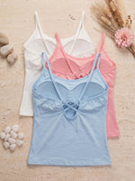 1Pcs Women Solid Color Camisole Sleeveless Backless Seamless Sports Tank Top Wireless Underwear Padded Bra Bralette Vest