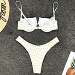 Underwired V-Bar Bikinis 2026 Polka Dot Bikini Women Swimsuit Female Swimwear Two Pieces Bikini Set Push Up Bathing Suit Swim