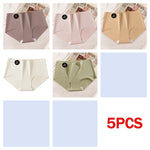5PCS Seamless Mulberry Silk Underwear Ultral Thin Women's Panties Sexy High Elastic Invisible Briefs Soft Underpants Lingerie