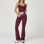 Yoga Set2 Pieces Workout Outfits Fitness Sportswear Gym Tracksuit High Waist Leggings Sports Bra Athletic Wear Women Clothes