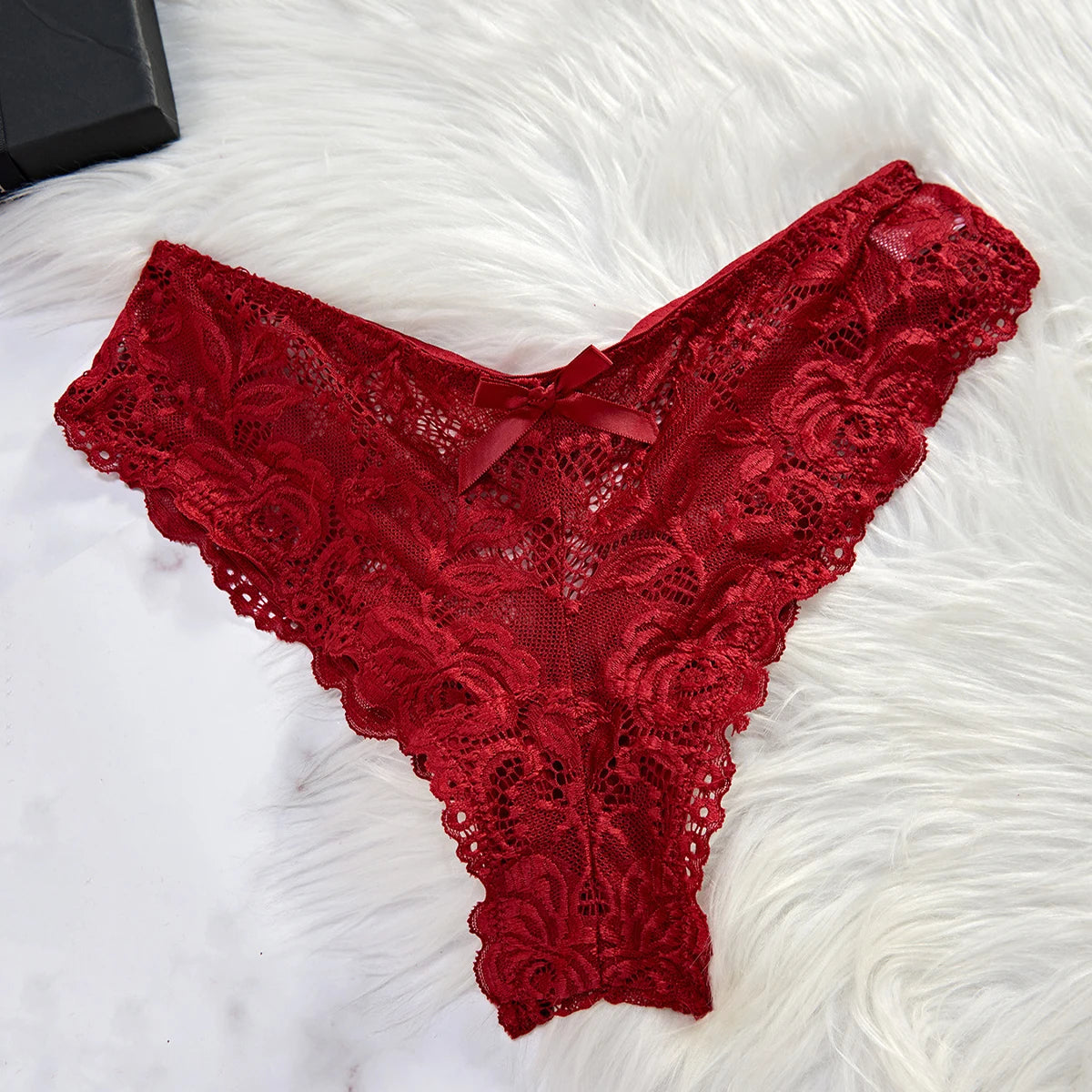 Summer Transparent Red Lace See Through Nightdress Women's Sexy Underwear Sleepwear Sleep Dress and Panty Sets Nighty