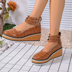 Women's Square High Heels Zip Shoes Woman Front & Rear Strap Pumps Cover Heel Shallow Women 2026 Ladies