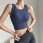 Women's Professional Shock-Absorbing Yoga Sports Vest One-Piece Gathering Sports Bra Running Collection with Breast Support