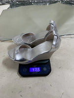 EUR Size 43 Leisure Espadrille Wedge Sandals Women Summer Chunky High Heels Shoes Silver White Platform Ankle Strap Sandals