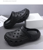 Men Summer Slippers Close Toe Leisure Clogs Soft EVA Anti-slip 2 Way Wear Shoes Couples Indoor Beach Slides Street Sandals