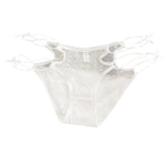 2026 Womens Briefs Sexy Love Mesh Transparent Low Waist Triangle Pants Thin Bow Knot Hollow Breathable Thongs Ruffled Panties