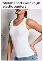 1/3 Pcs Women's Four Season Thin Slim Fit Solid Color Vest For Teenagers And Girls Solid Color Versatile Top Sexy Suspender Base