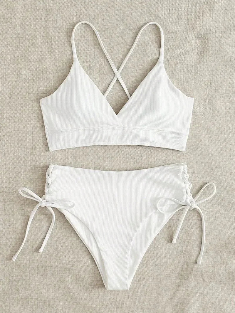 Sexy Bandage High Waist Brazilian Bikinis Sets Swimsuit Swimwear Swimming Suit for WomenNew Bikini Mujer Biquinis