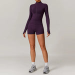 2/3PCS Yoga Set Women Workout Set Seamless Sportswear Gym Clothing Fitness Long Sleeve Crop Top High Waist Leggings Sports Suits