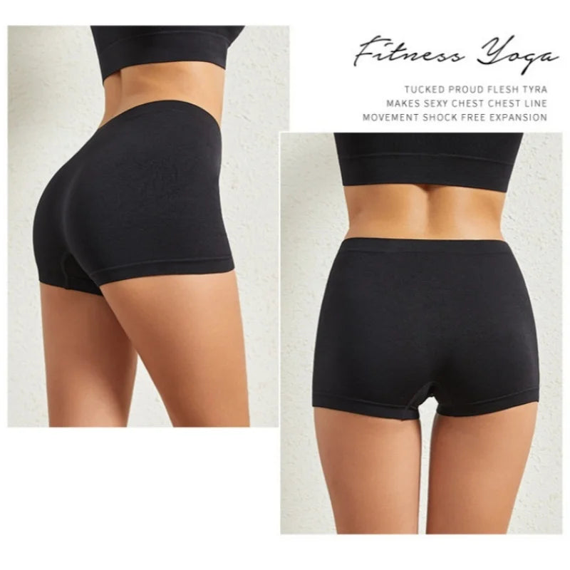 Women Seamless Boyshort Panties Low Rise Hip Lifting Underwear Sports Underpants Sexy Lingerie Comfort Intimates S-5XL