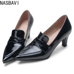 Elegant Black High Heels Women's Pumps Dress Shoes Fashion Point Heeled Party Office Footwear Shoes Ladies Comfortable Big Size