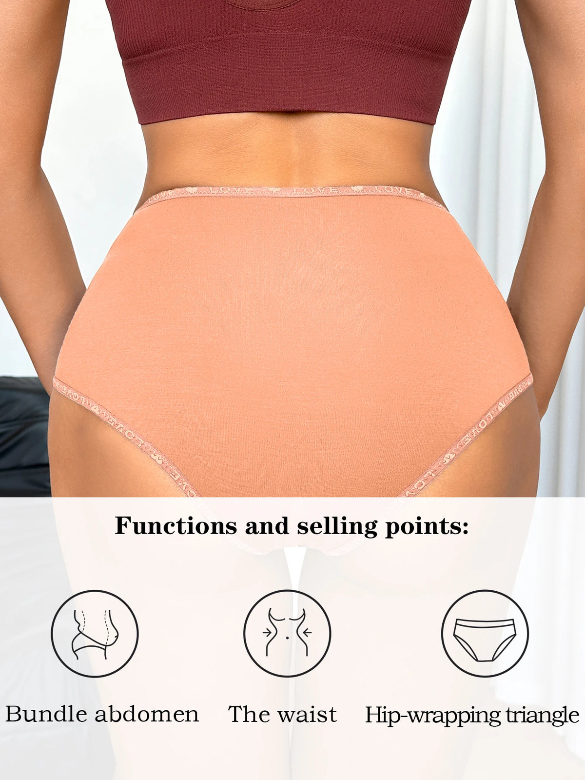 S-XXL Seamless Women Panties Daily High Waisted Soft Underwear Female Solid Color Briefs Ladies Intimate Wear