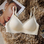 Seamless Push Up Bra for Women Sexy Lingerie Padded Wireless Underwear Support Bras Thin Shoulder Strap Comfort Intimates