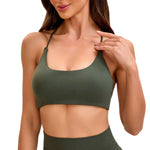 NCLAGEN Twist Back Bra High Support Sports Top Women Gym Wear WorkoutPush-up Seamless Yoga Underwear Fitness Running