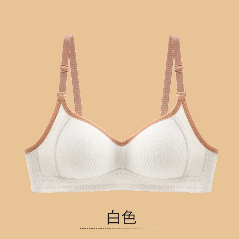 Cotton Everyday Bra for Women No Steel Ring Breathable Comfortable Bras Girls Fashion Underwear Bralette Women's Intimates