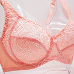Womens Lace Bras Transparent Underwire Bra Sexy Lingerie Underwear Perspective Plus Size Bralette Large Cup 34-44 B C D DD E F