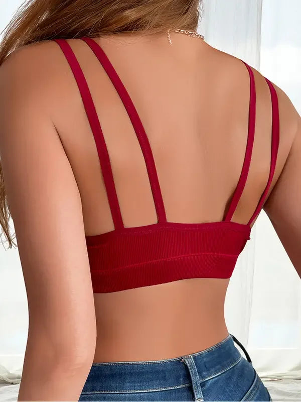 1pcs 2026 Sexy Seamless Women's Bra Fashion Style Ribbed Female Underwear Comfortable Lady Bras No Pad 3/4 Cup Sexy Lingerie