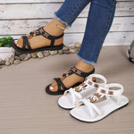 Fashionable bohemian-style flat sandals, casual and comfortable dopamine-colored versatile and vibrant women's shoes