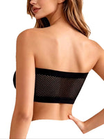 Women Strapless Sexy Bra Heart Hollow Out Seamless Bandeau Wireless Unlined Sexy Lingerie Top