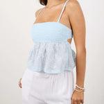 Women's Summer Fashion Slim Camisole Floral Jacquard Spaghetti Strap Back Cutout Tank Tops Streetwear