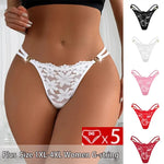 5pcs/pack Multi-color Plus Size Sexy Women g-string Sexy Lingerie Elegant Lady thongs Underwear 1XL-4XL Fashion Female Panties
