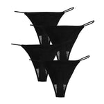 4Pcs/Set Women G-String Thongs Seamless Panties Sexy Lingerie Low Rise Female G-String High Cut Pantys Underwear