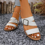 2026Summer Women Flat Sandals Solid Color Casual Comfortable Female FlatShoes