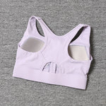 2026 NewFront Zipper Adjustment High Strength Shockproof Gathered Sexy Cross Back Workout Sports Bra For Women