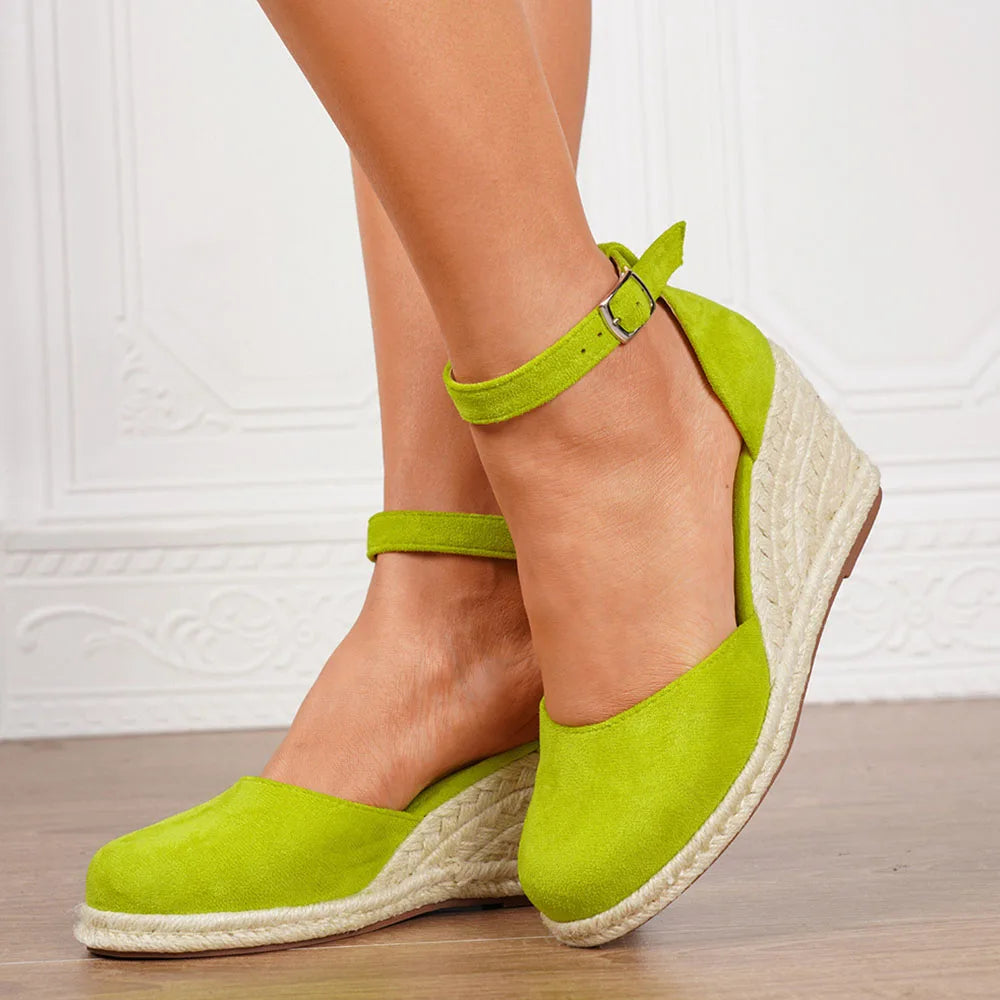 15 Colors Big Size 43 Summer Bohemian Espadrilles Sandals Women Beach Vacation Shoes Comfy Walk High Heels Wedges Sandals