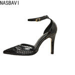 2026 Summer New Style - Three-color Mesh Open Toe Business Shoes with Round Tops, Small Inner Cuts, Thin High Heels