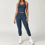 Yoga Set 2PCS Women Tracksuit Nude Feeling Workout Sets Gym Clothes Push Up Fitness Running Sportwear Sport Bra Leggings Suit