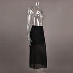 Trendix See Through Mesh Patchwork Skirts Women Fashion High Waist Casual Commuting Streetwear 2025 Vacation Party Elegant Skirt