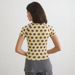 2026 Summer Women's Tops Round Neck Short Sexy Polka Dot T-Shirt Tops