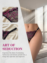 Embroidered Women's Adjustable Strap Lace Thongs Briefs Low Waist Sexy Transparent Underwear Female Breathable Underpant C3306
