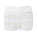 Summer Women's Knit Mini Shorts Elastic Waist Skinny Striped Print Micro Shorts Casual Daily Club Short Pants Beach Cover-ups