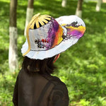 Multi-functional Travel Wide Brim Fan Sun Hats Foldable Bamboo Fan Hat Summer Sunshade Anti-squat Caps Fashion