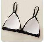 Women Triangle Bra and Panties Set Sheer Floral Lace Bralette Low-Rise Briefs Sexy Lingerie Set Removable Pads Ladies Underwear