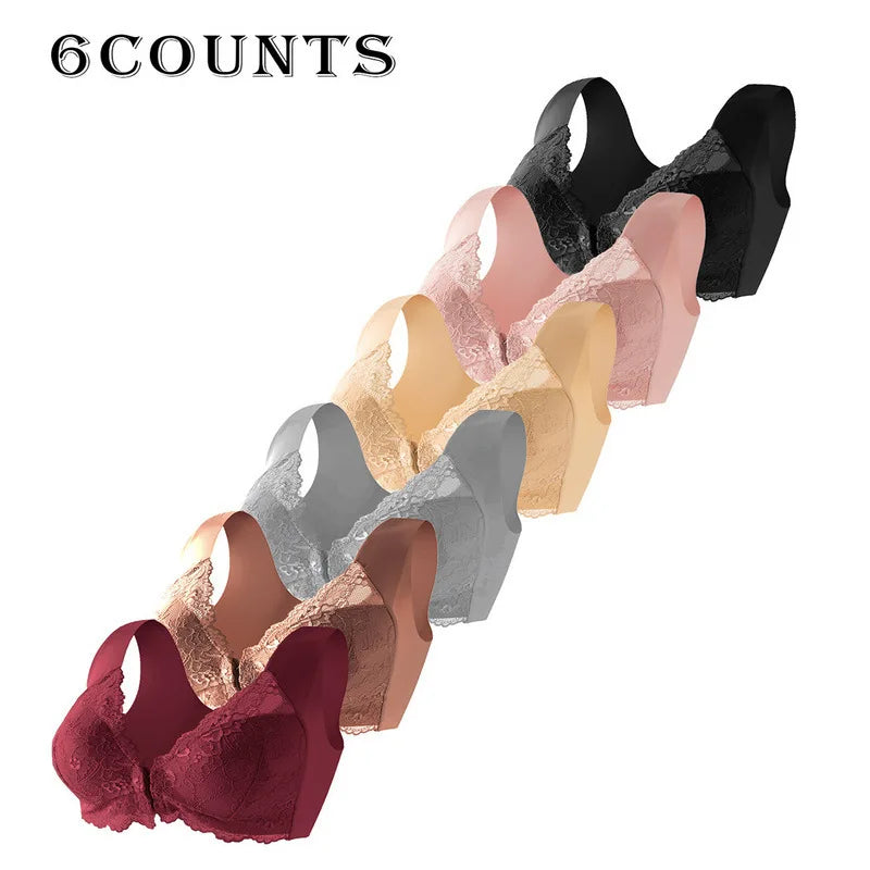 New Ladies Lace Front Clasp Nursing Bra Women Gathering Anti-sagging Underwear Woman Vest Comfortable Bra Lady Nursing Underwear