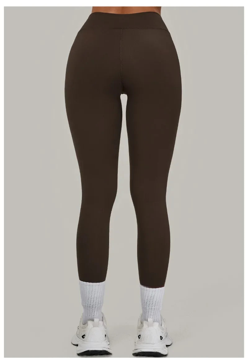 Women High Waist Yoga Pants Leggings - Seamless Color Block Fast-Dry Breathable Gym Running Fitness Tights Butt Lifting Effect