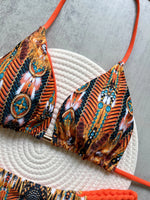 Fashion Print Halter Mini Thong High Cut Bikini Female Swimsuit Women Swimwear Two-pieces Bikini Set Bather Bathing Suit Swim