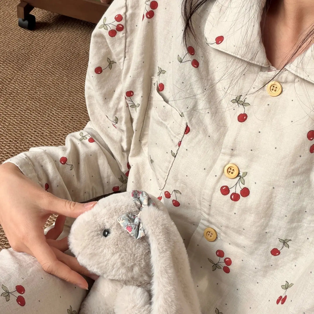 Women's Pajama 2 Piece Set Spring/Autumn Long Sleeve Sleepwear Cartoon Print Women's Pajamas Soft Homewear 100% Cotton 2026