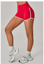Color Blocking Patchwork Yoga Shorts Women Tight Fitting Peach Hip Lifting Sports Pants Gym Running Bike Wear Leggings
