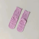 Women's Mid-Tube Cotton Yoga Sports Socks Summer Non-Slip Solid Color Breathable Anti-Fungus Fitness Edge Pure Cotton Socks
