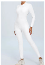 Women Sportwear Yoga Jumpsuit Zip Long Sleeve Back Open Outfit Fitness Tracksuit Tight One-piece Gym Overalls Sports Bodysuit