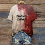 Halloween Bloody Shirt For Women Funny O Neck Short Sleeve Halloween Blood Clothes Gift Blood Short Sleeve Sports Shirts
