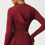 Women's Seamless Yoga Top Zipper Long-sleeved Sports Jacket Outdoor Fitness Gym Casual Top