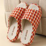 Breathable Cotton Linen Slippers For Women Men Summer Autumn House Shoes Anti-slip Keep Quiet Couples Home Floor Flax Slides