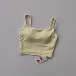 Small Sling Vest Integrated Fixed Gathering Sports Underwear Women's Bra Beauty Back Training Fitness Bra Summer Clothing