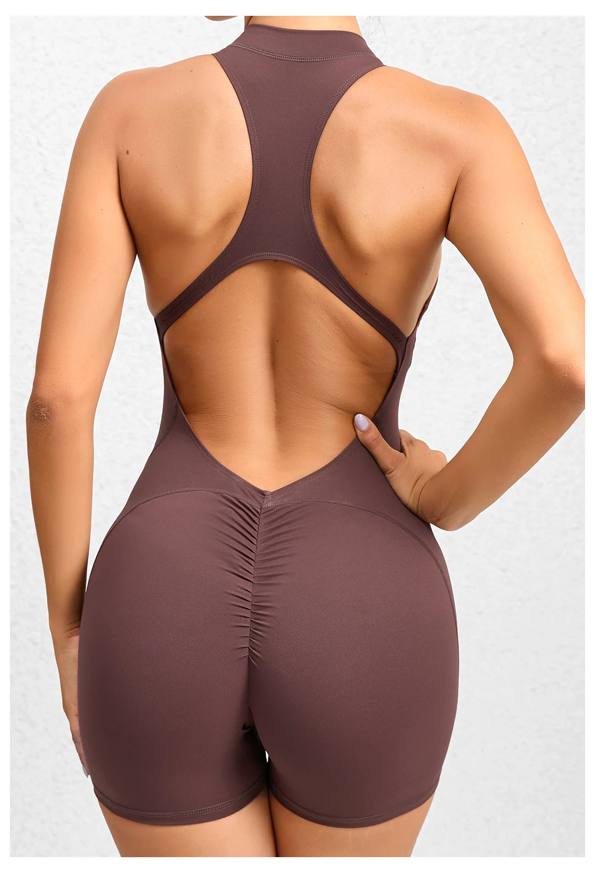 Women Yoga V Backless Jumpsuit Workout Bodysuit Sleeveless Gym Bodycon Sportswear Fitness Yoga Suit One Piece Outfit