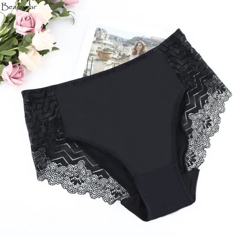 Beauwear Plus Size Sexy Panty Briefs Lace Panties Women Underwear Lingerie 2XL 3XL 4XL 5XL Fit For Big Hips